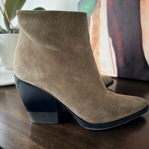 Chloe Taupe Suede Ankle Boots